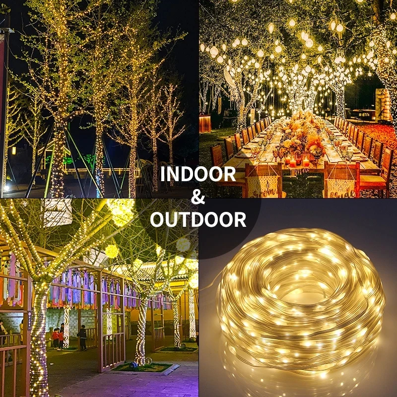 LED Solar String Lights Outdoor Waterproof Fairy Garland Solar Powered Christmas Wedding Garden Balcony Street Decoration Light solar led street light