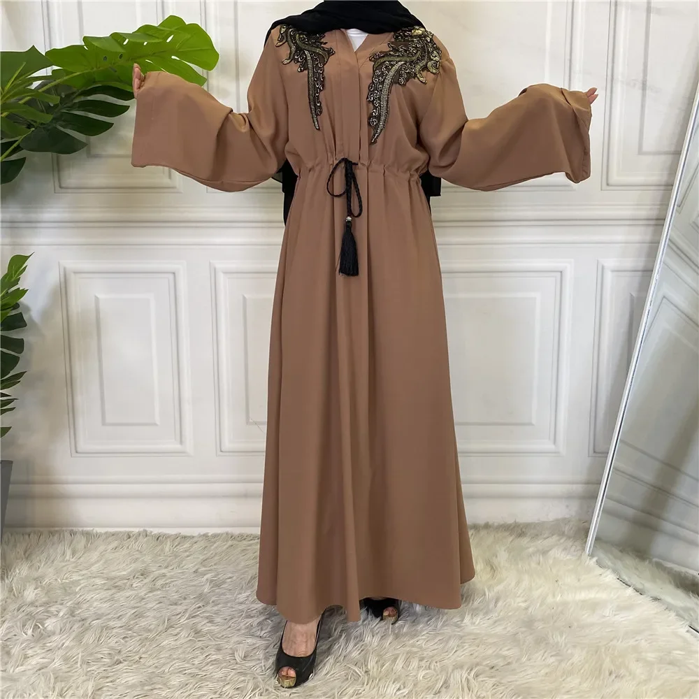 Women Dress Middle East Muslim Robe Female Arab Long Dress Appliques Muslim Dress Women Vestido Dubai Abaya Turkey