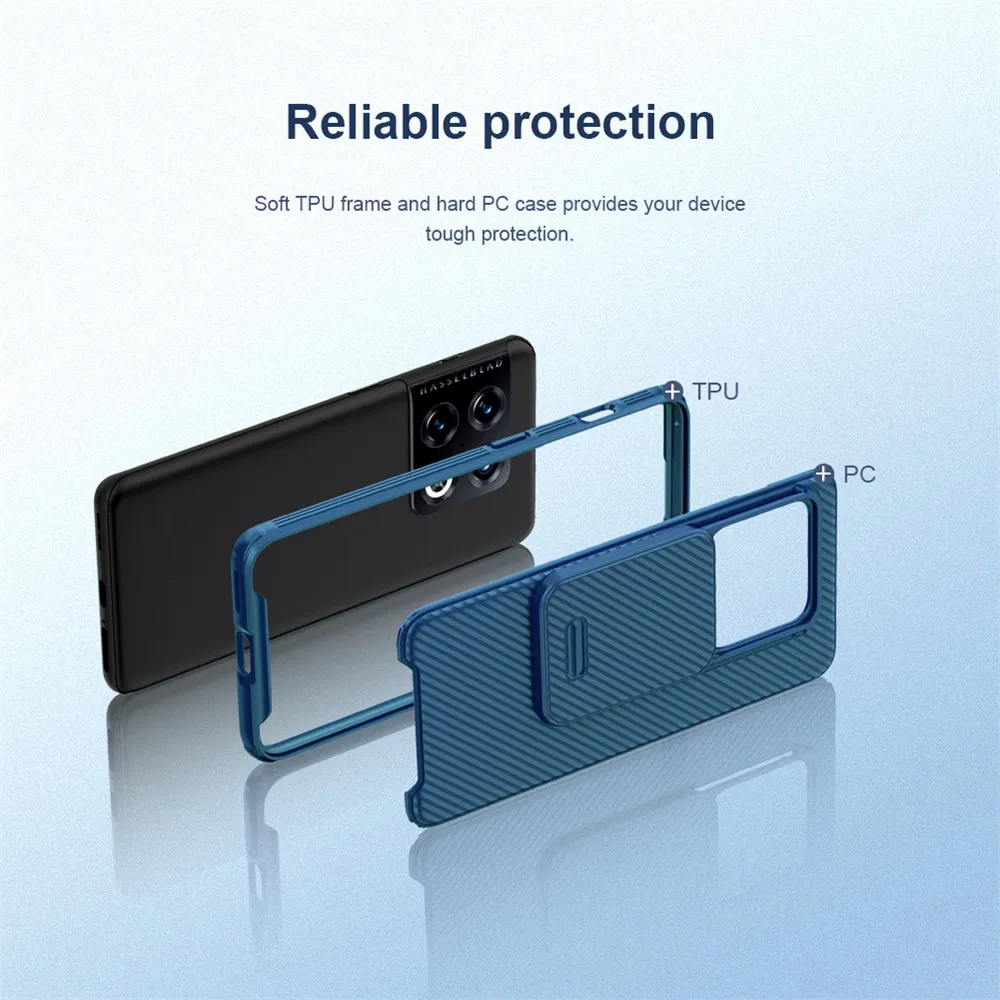For OnePlus 10 Pro NILLKIN CamShield Pro Case Camera Len Protective Slide Cover Stripe Back Shell