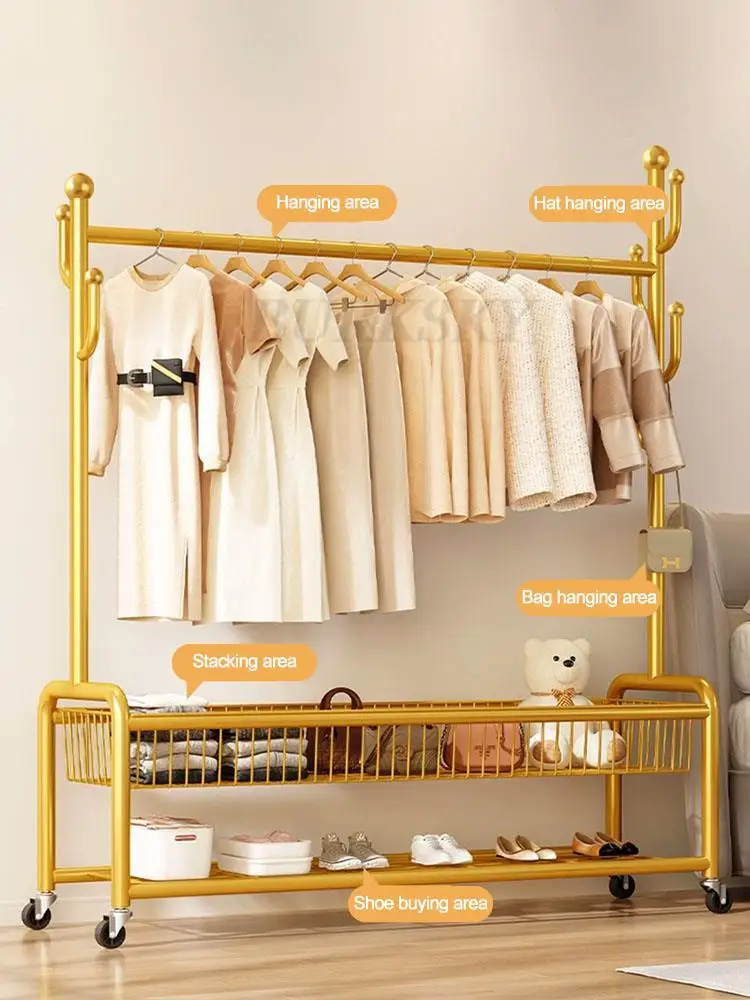 Metal Furniture Storage Rack Clothes Rack Coat Clothing Rack