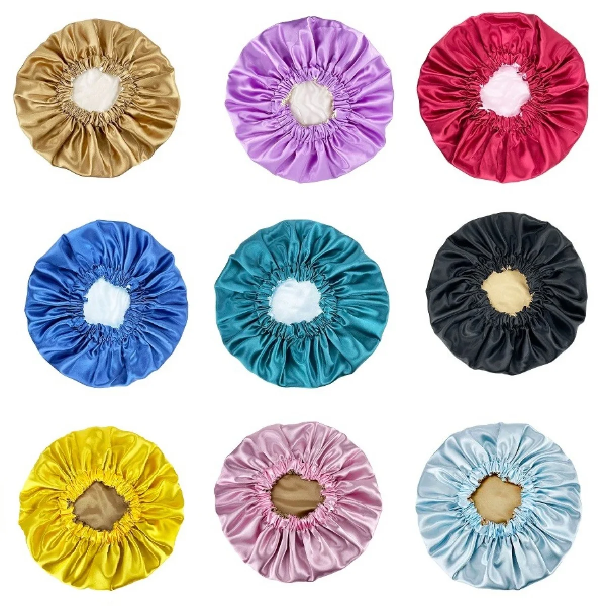 New Extra Large Satin Lined Bonnet Women Big Size Beauty Print Satin Silk Bonnet Sleep Night Cap Head Cover Bonnet Hat Wholesale