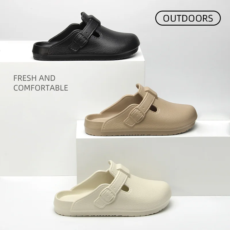 Men's Summer Boken Shoes Casual Fashionable Outdoor Anti-slip Beach Fishing Baotou Cool Slippers