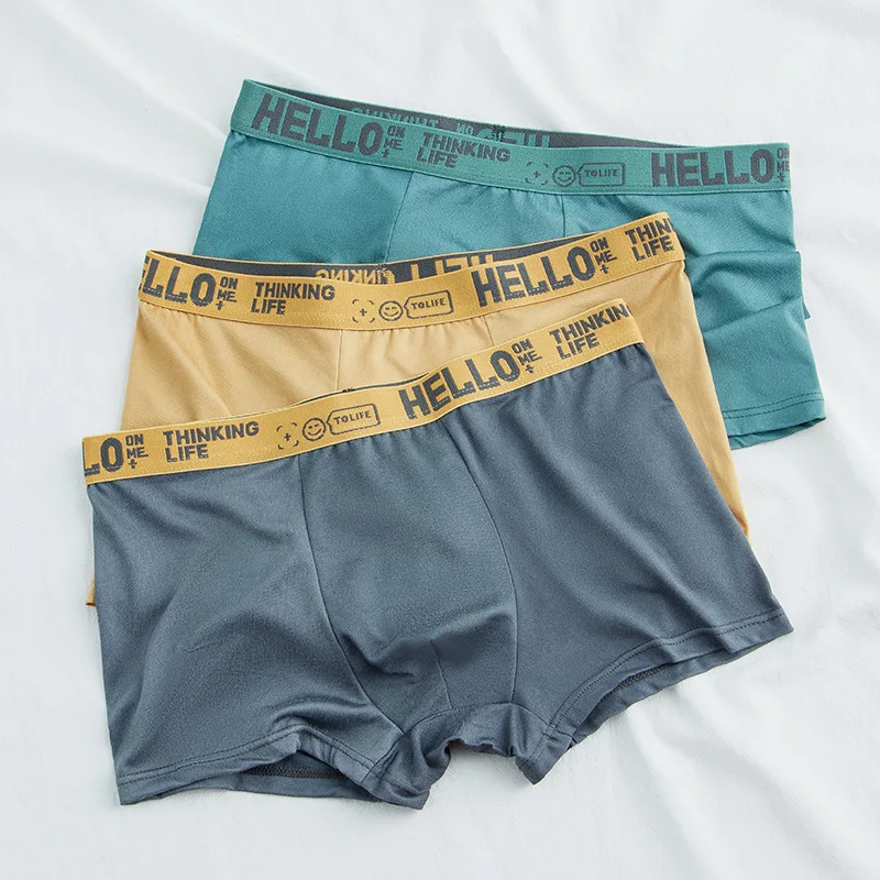 Mens Underwear 1/5pcs Men's Plus-Size Mid-Waist Breathable Cotton Boxers