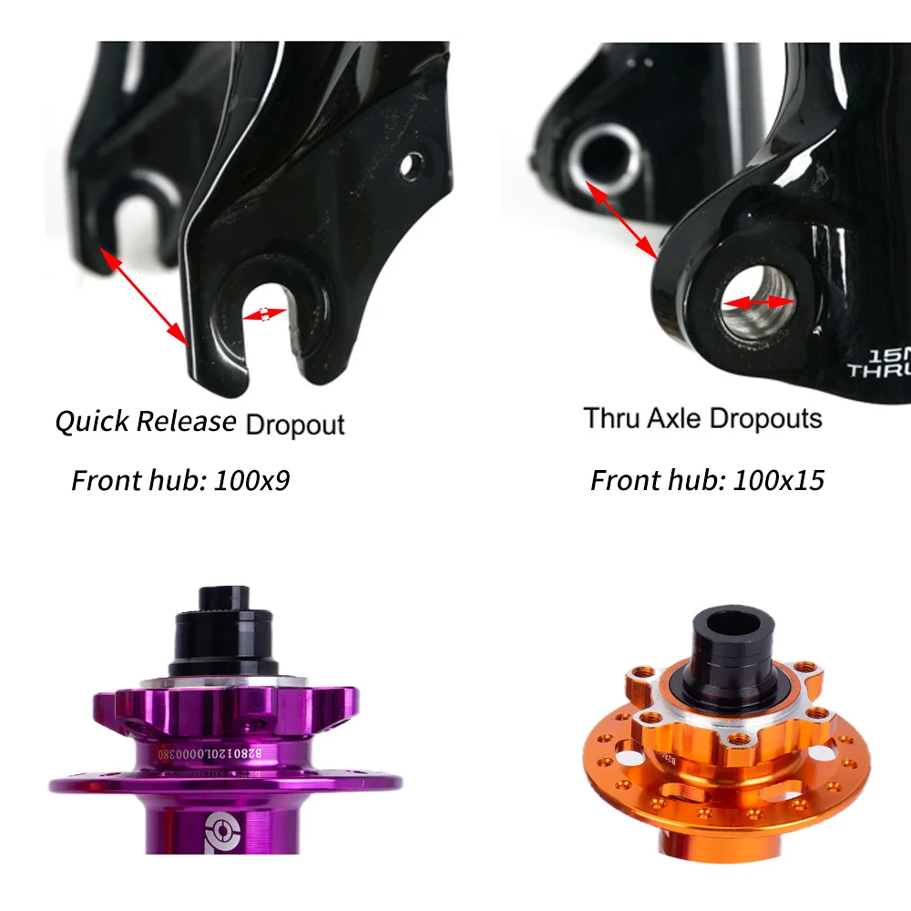 MTB Hub ZTTO P5 6-Bolt Disc Brake Hub MTB Front Hub 32h 28h 36 Holes Flange 2 Sealed Bearings Thru Axle 15x100 QR 9x100