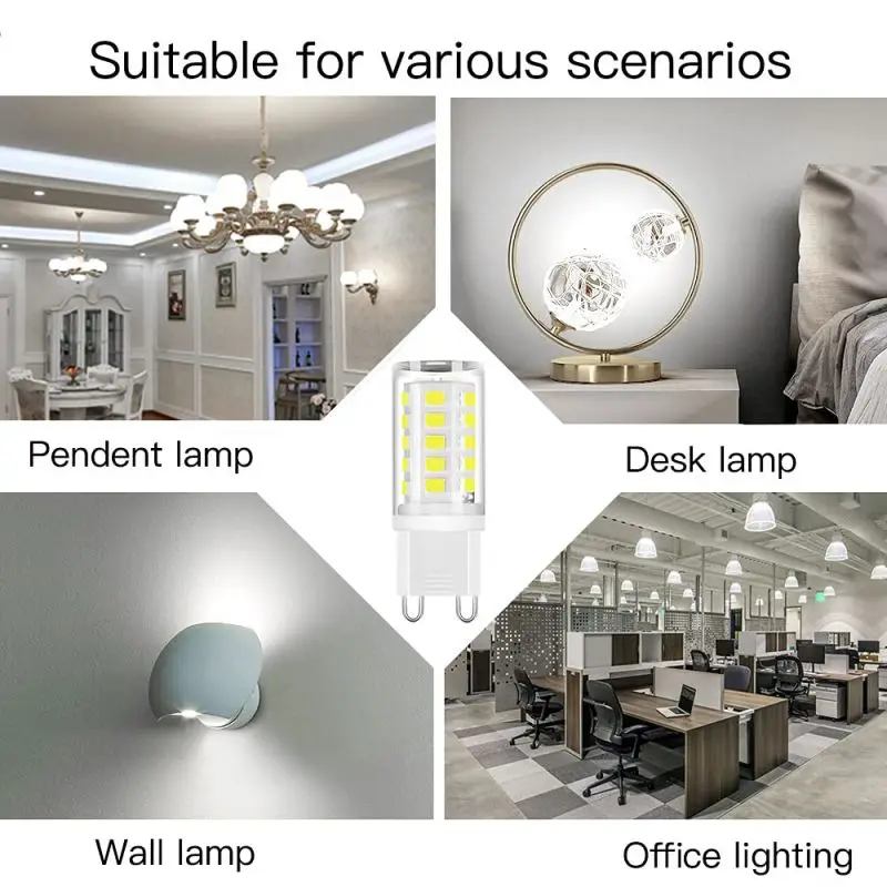 10 stks helderste g9 led lamp ac220v 5 w keramische smd2835 led lamp warm/koud wit spotlight vervangen halogeen licht groothandel