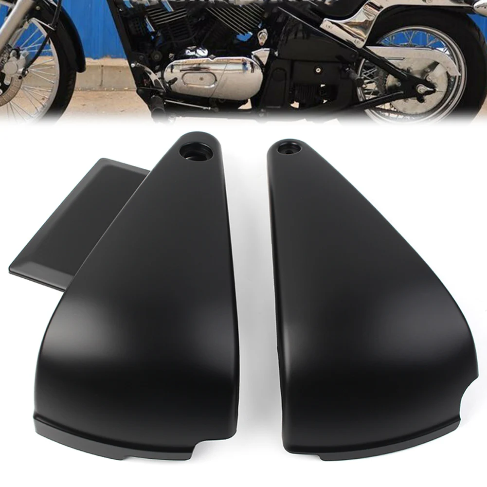 

2PCS Motorcycle Battery Side Fairing Cover Protective Guard For Kawasaki Vulcan 800 VN800 VN400 1995-2006 Matt Black ABS Plastic