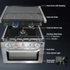 21" Gas Range Stove Oven Combo with 3 Burners 1.77 Cu.Ft. RV Use 28,100BTU Capacity Baking Rack Air Fryer Basket Included 6