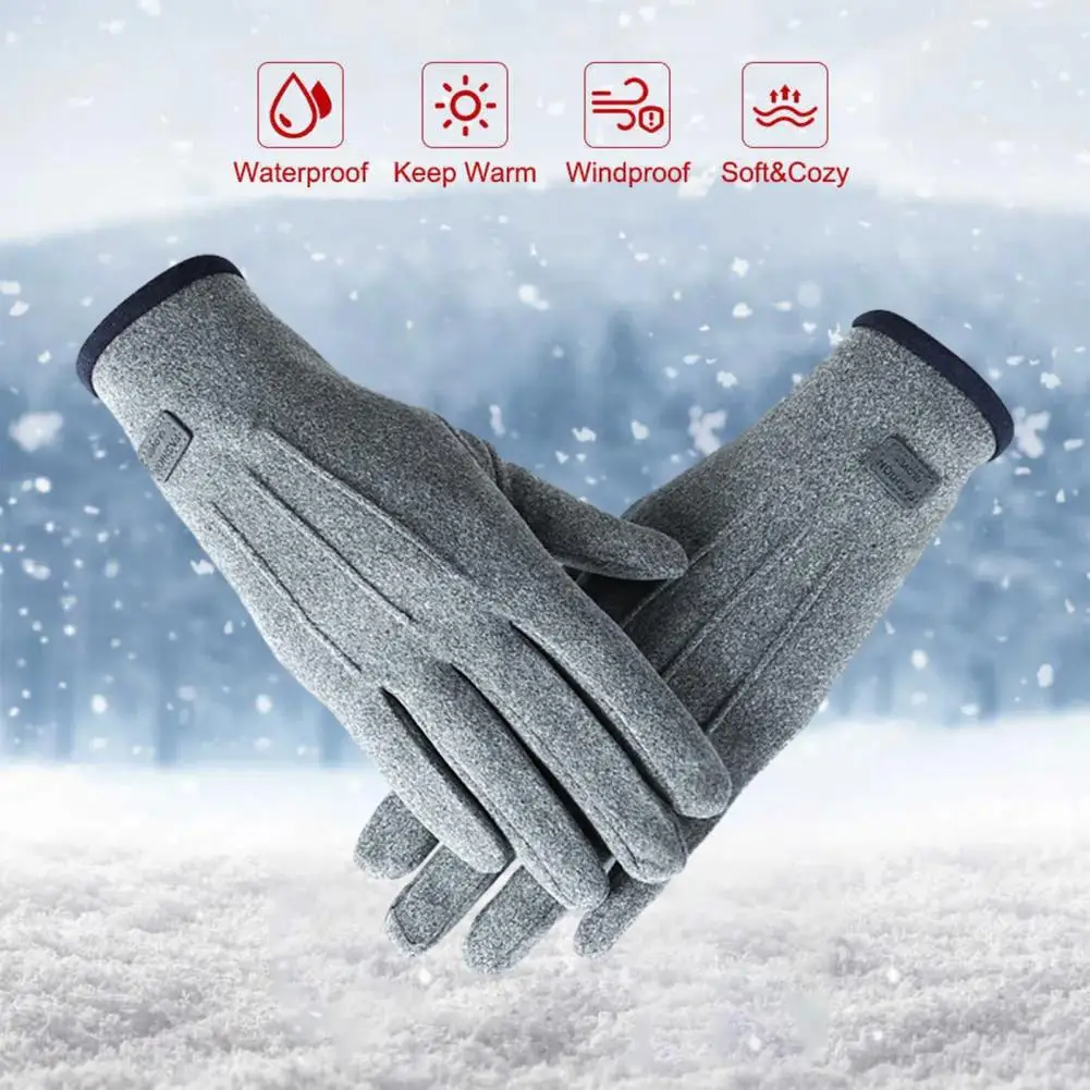 

Winter Driving Sports Gloves Warm Windproof Women's Winter Gloves with Touch Screen Functionality Plush Anti-slip for Outdoor