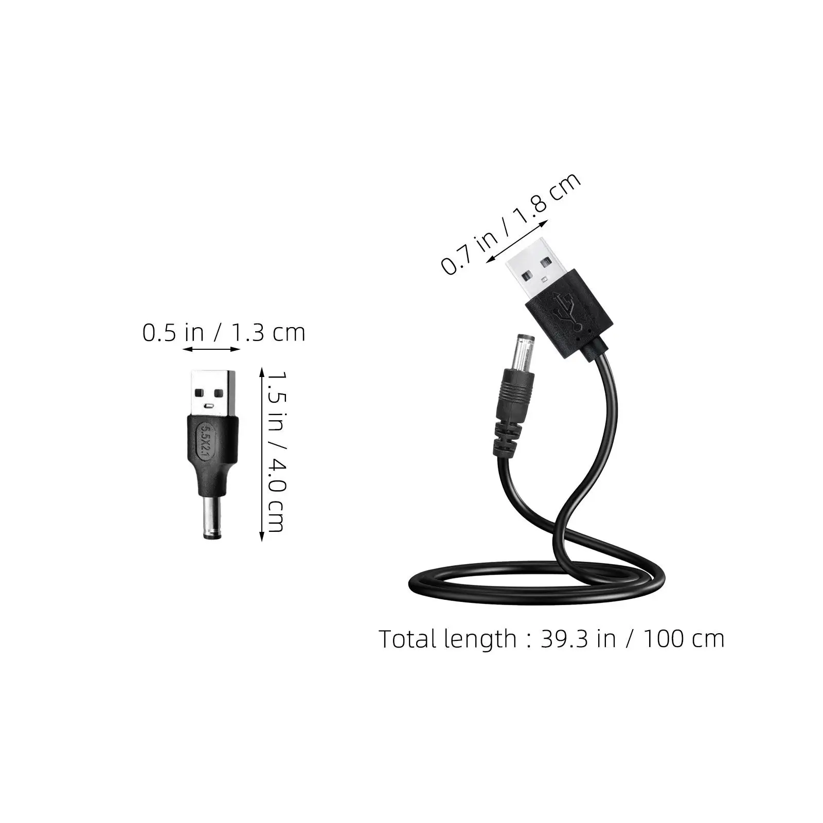 1세트 USB 충전 케이블 충전식 헤어 트리머용 교체 전원 코드 면도기 구강 세척기 전기 청정기 5521