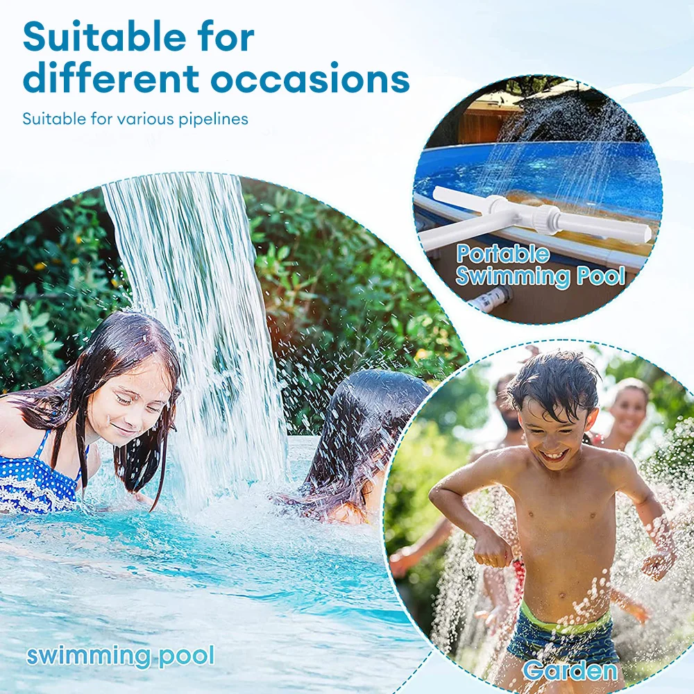 Description Picture 3 of itemSwimming Pool Waterfall Fountain Kit PVC Feature Water Spay Pools Spa Decorations Easy Install Swimming Pool Accessories