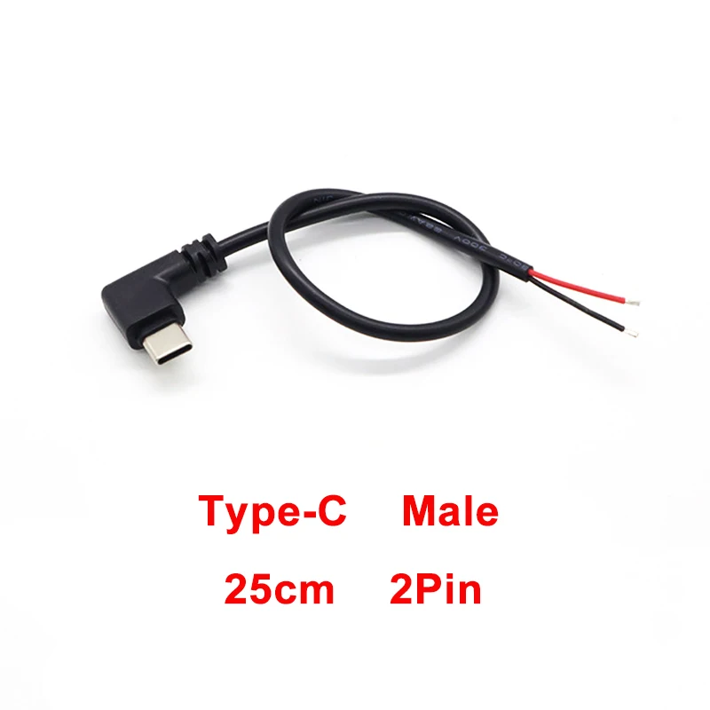 ตัวเลือกสินค้า ชิ้นส่วนชาร์จ USB 2.0 แบบข้อศอก ใช้ได้กับ Micro USB และ Type-C