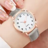 4PCS/Set Fashion Women's Watch Casual Leather Strap Versatile Round Dial Quartz Watch Set 4