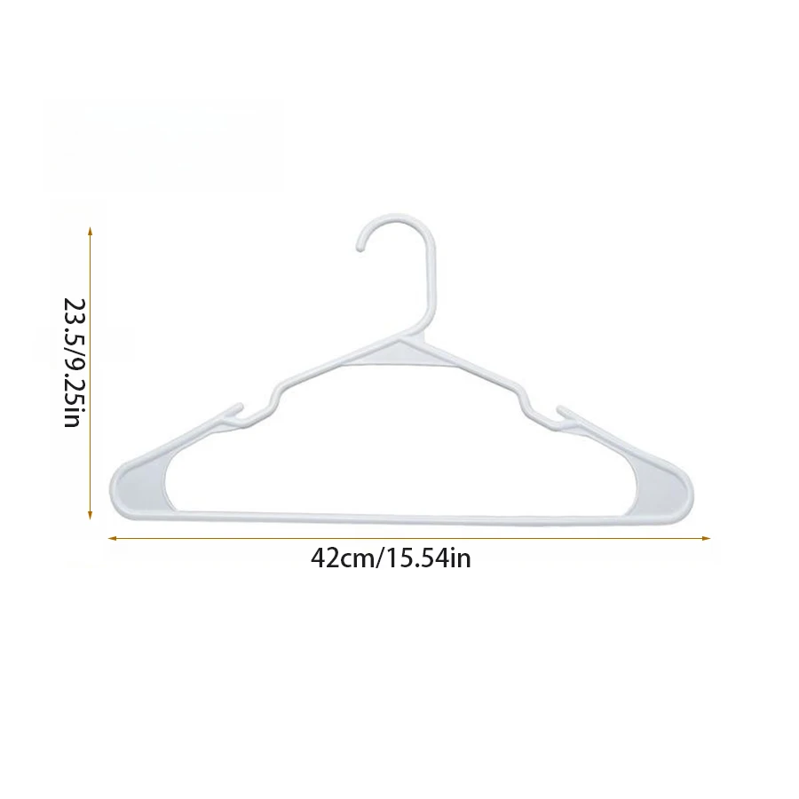 Plastic hangers for closet coats and shirts, space-saving, standard everyday use, room essentials and basics 2