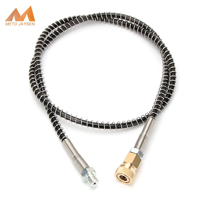 100cm High Pressure Pneumatics Pump Air Refilling Nylon Hose M10 Thread M10x1 Thread Quick Disconnect 40Mpa 400bar 6000psi air filling adapter pneumatic quick coupling hand pump