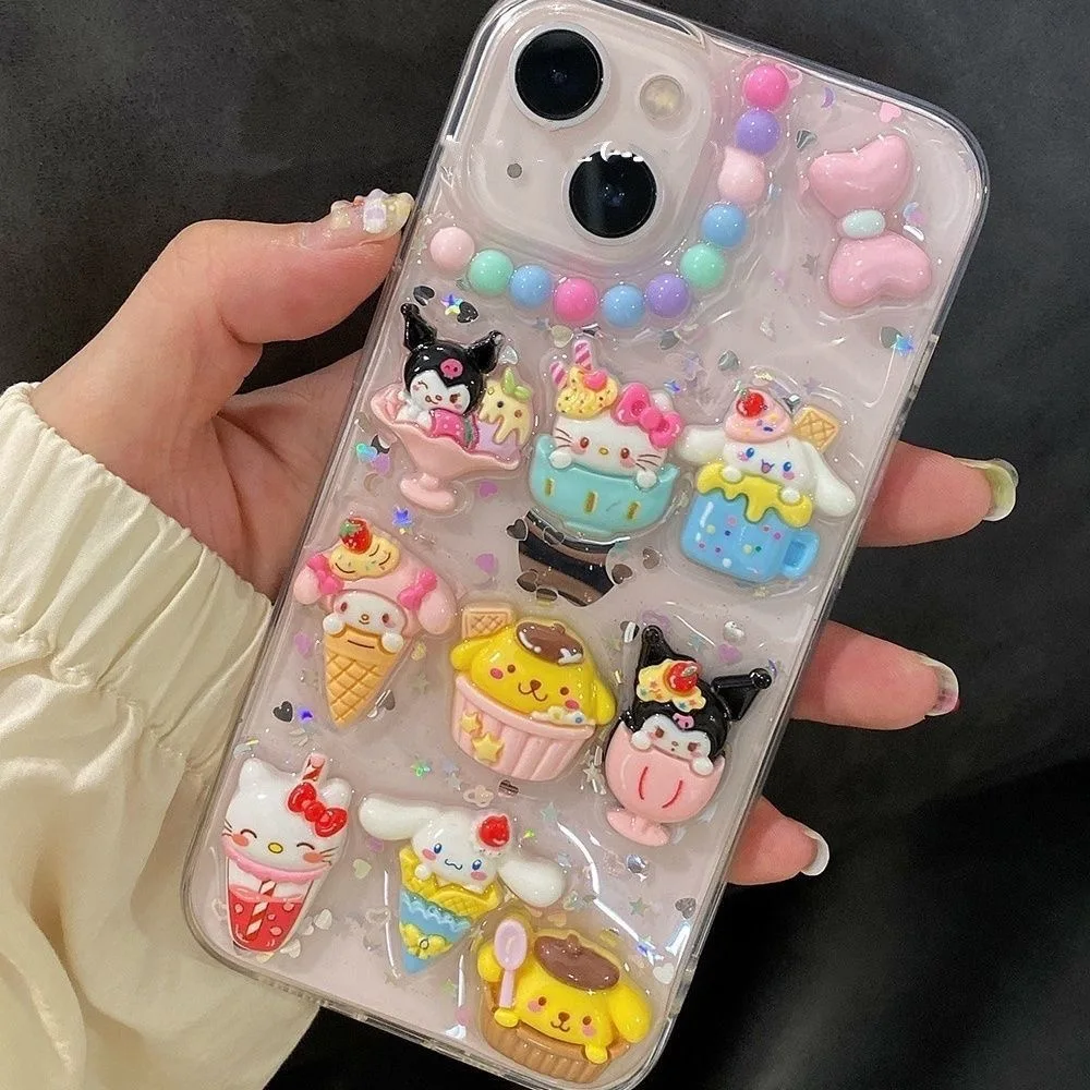 thumbnail image 1 of Sanrio-funda de teléfono 3D Cinnamoroll Hello Kitty Kuromi, carcasa a prueba de golpes para Iphone 11, 12, 13, 14, 15, Mini Pro Max, X, Xs, Xr, 7, 8 Plus, SE, 1 of 5