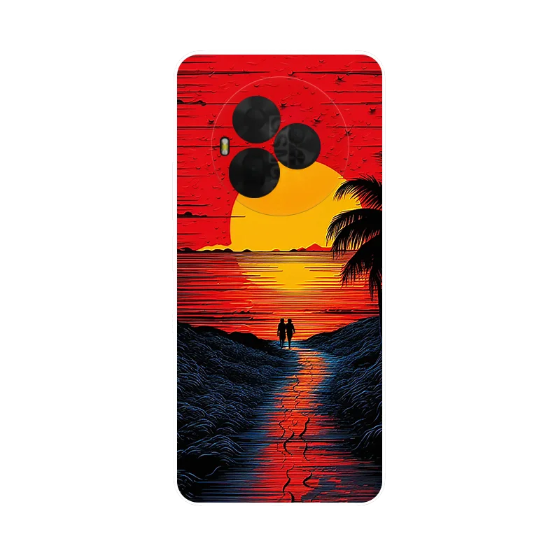 Flower Wolf Silicone Phone Cover - Soft TPU Shockproof Bumper