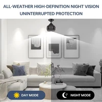 Mini caméra de sécurité 4K, Vision nocturne polychrome, moniteur WiFi haute définition, étanche, détection de mouvement, Surveillance à domicile 2