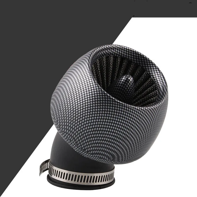 128mm/35mm/45mm/48mm Universal Motorcycle Air Filter Carbon Fiber For 150cc 250cc ATV Quad Moped Scooter Go Kart