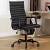 Office Chair, Adjustable Height Mid-Back Swivel Chair with Padded Seat and Square Tube Armrests, Offices Chairs 1