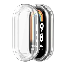 Soft Full-Coverage Screen Protector and Protective Case for Mi Band 8 (Transparent)