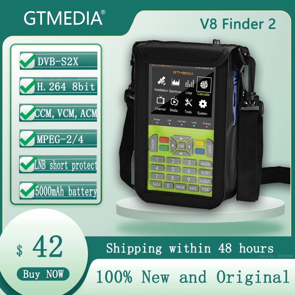 tv aerial ?New GTMEDIA V8 Finder 2 SatFinder Digital Satellite Finder DVB-S/S2/S2X H.264 1080P HD Receptor TV Signal Receiver Sat Decoder nvidia shield tv