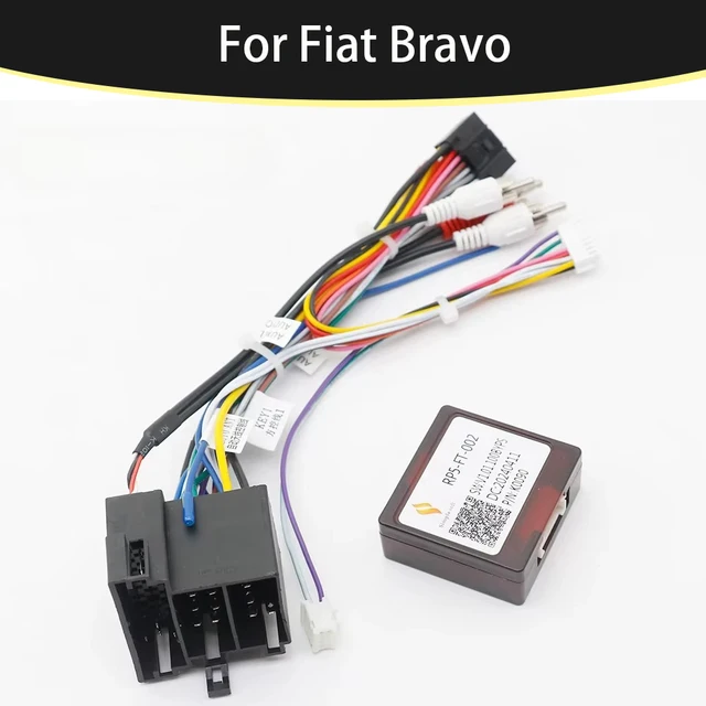 Set Cablaggio Autoradio Con Scatola Canbus Per Fiat Egea 2015-2018 - 16 Pin Plug & Play - 3 Fasci Cavi