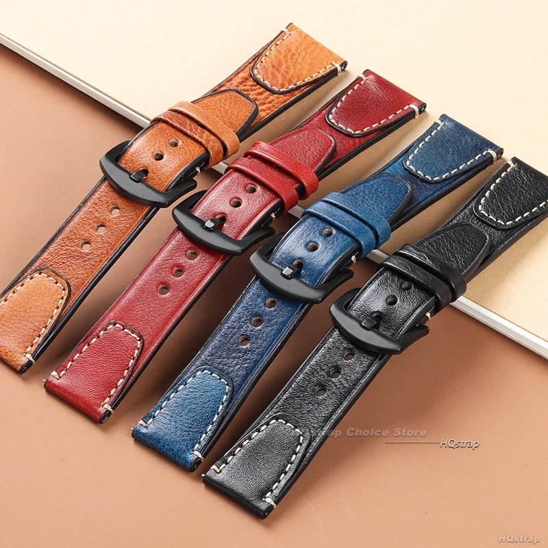 Universal Leather Quick Release Watch Band - Stylish Replacement Strap