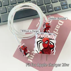 Cartoon Spider - Man Charging Cable Protective Case with 18W/20W Charger Sleeve (Style1)