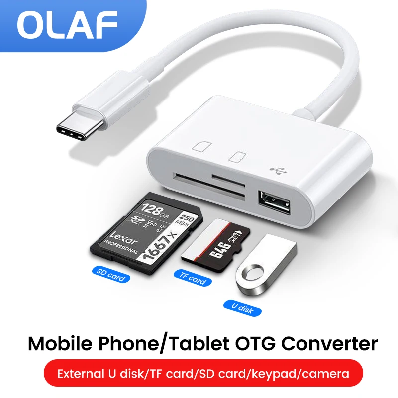 

Type C Adapter TF SD Memory Card Reader OTG Writer Compact Flash USB C Card Adapter For Macbook Huawei Xiaomi Type C Cardreader
