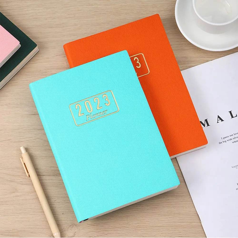 

School Supplies Gift Goals Habit Schedules Student 2023 Planner Book Index List 365 days Diary A5 Agenda Notebook