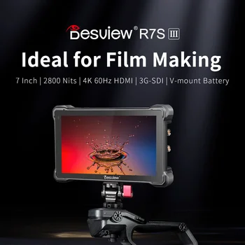 Desview R7SIII R7III 카메라 필드 모니터, 2800nits HD 4K 60HZ HDMI/SDI 터치 스크린, LUT 디스플레이 비율, 오디오 플립 파형, 7 인치