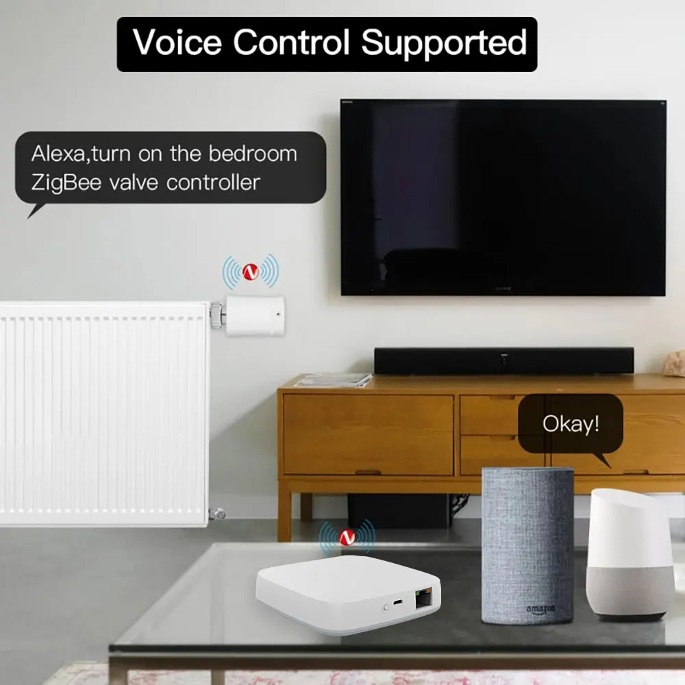 Tuya Smart Inteligente Wired RJ45 ZigBee Hub Gateway Alexa Smart