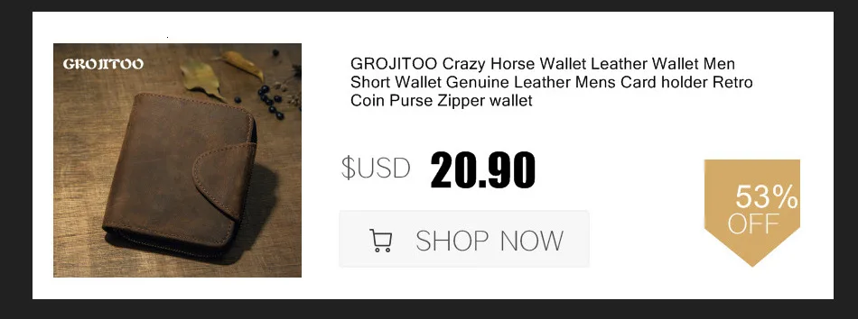 GROJITOO Crazy Horse Wallet Cowhide Leather Men Wallet Multi-card Holder Genuine Leather Wallet Large Capacity Vintage Purse Men GROJITOO Crazy Horse Wallet Cowhide Leather Men Wallet Multi-card Holder Genuine Leather Wallet Large Capacity Vintage Purse Men