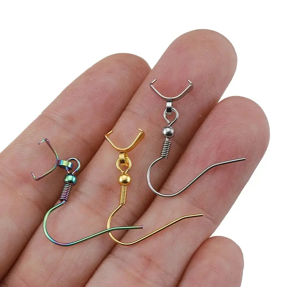 20pcs 10pcs Stainless Steel Earring Hooks Earwire Clasp Pendant