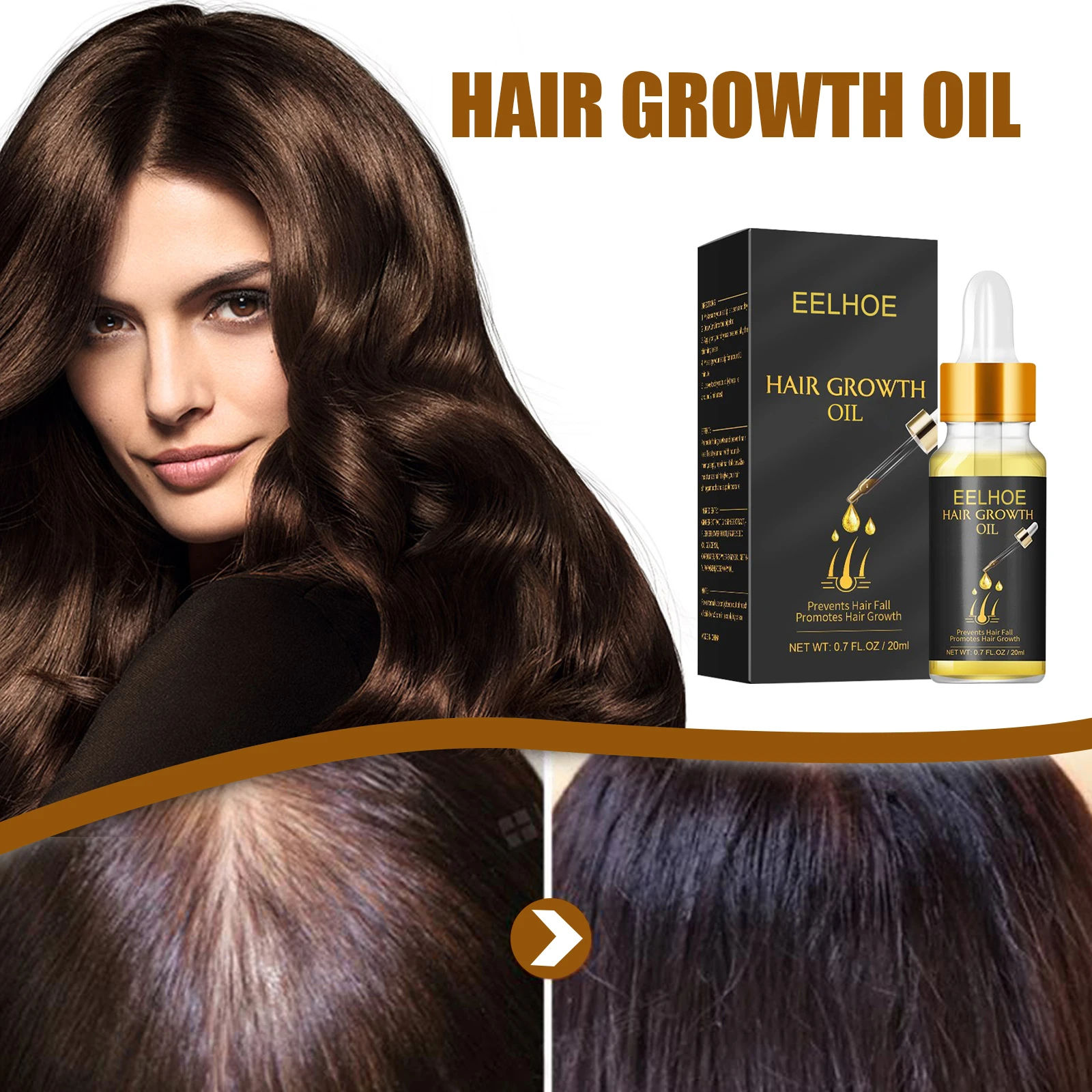 Hair Growth Essential Oil To Prevent Hair Loss White Hair Strengthening Hair Care Moisturizing Nutrition Solution