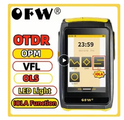 OFW OTDR FTTH Active Fiber Live Test 1550nm 20dB 80KM Fiber Reflectometer otdr Touch Screen OPM VFL OLS Tester