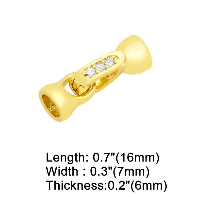 Gold Plated Copper Mini Bracelet Connectors with CZ Embellishments