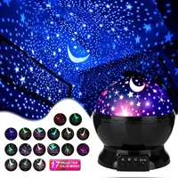 LED Starry Night Light Auto Rotating Pattern 500mAH Lithium Battery Starry Night Projection Light for Bedroom Decoration 1