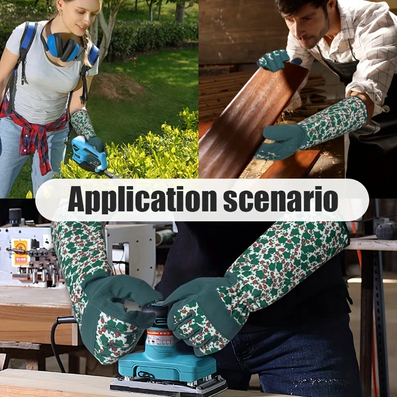 Long Tube Gardening Safety Working Gloves Thorn-Proof Gloves For Cactus Rose Pruning & Lawn Care Garden Protective Work Gloves 4