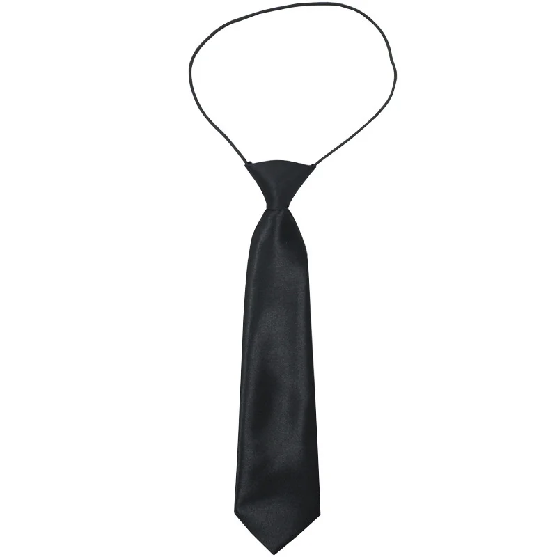 6CM Width Solid Color Neckties for Kids Female Children Student Lazy Ties School Uniform Cravat Red White Graffiti Tie Neckwear