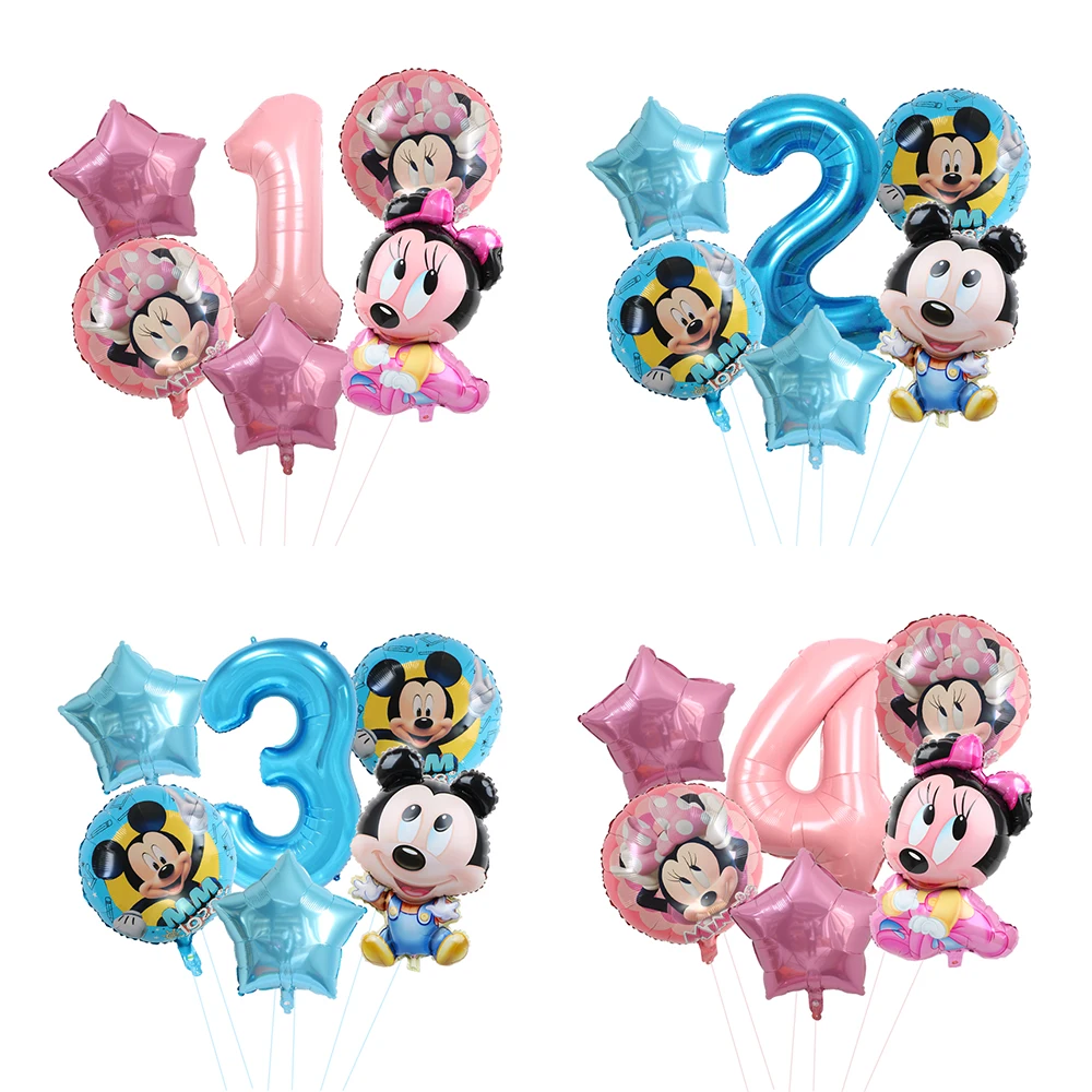 6pcs-Disney-Minnie-Mickey-Mouse-Aluminium-Foil-Balloons-Boys-Girls-Age ...