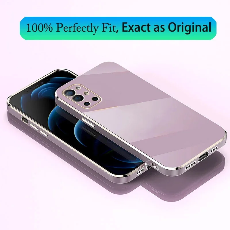 Luxury Square Edge Glossy Plated Phone Case For Oneplus Series_voghion.com