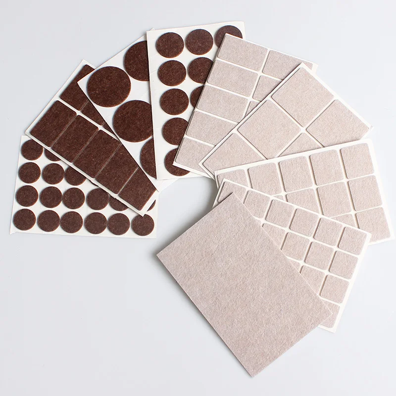 Self Adhesive Thicken Felt Chair Leg Pads Furniture Mute Anti-Slip Mat Wood Floor Protector Pads 72-3Pcs