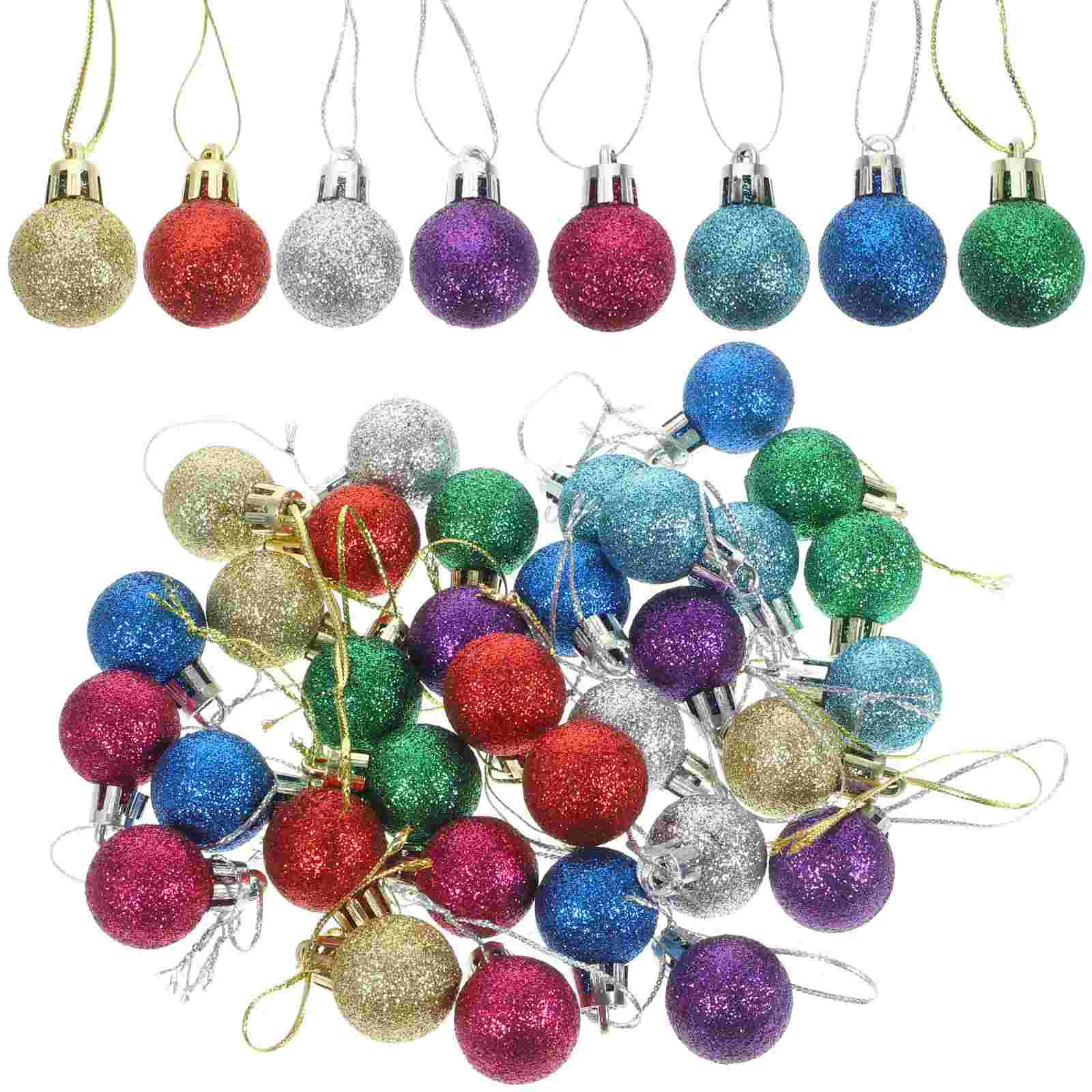 

Christmas Glitter Ball Ornaments Mini Shatterproof Xmas Bauble Balls Christmas Miniature Balls Christmas Tree