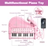 Kids Electronic Keyboard Piano Toys Kids Musical Instrument with Microphone Mini Piano Toys Educational Toys for Kids Gifts 5