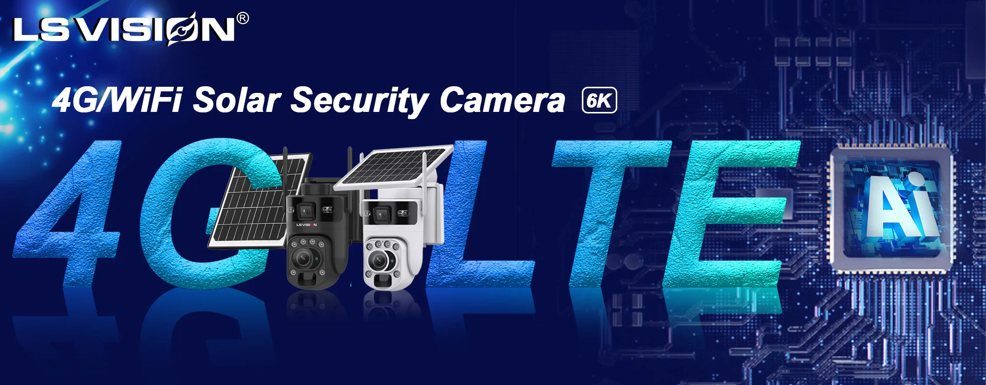 6K 12MP 4G SIM Solar Security Camera 60X ZOOM Dual Lens 360° View Outdoor WiFi I