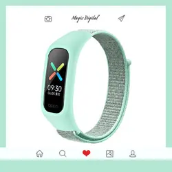 Enhanced Sport Nylon Loop Band Strap with Silicone Case - Waterproof Fashion Wristband (6 Marine green)