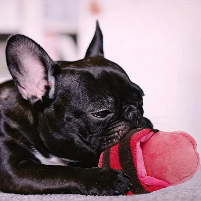 Durable Plush Squeaky Slipper Chew Toy Colorful Cartoon Dog Toys Animal Bite-Resistant Soft Interactive Pet Play Pet Supplies 5