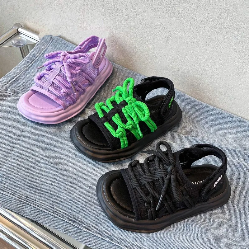 

Children Sports Sandals New Summer Open Toe Beach Shoes Boys Colorful Shoes Girls Casual Style Sandals сандалии для девочек