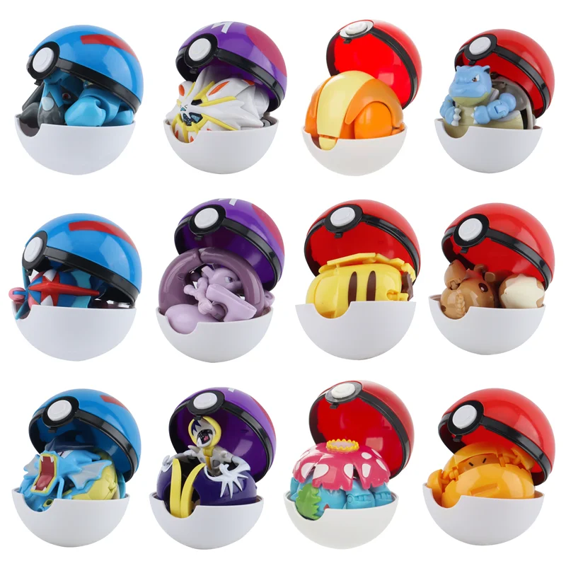 

Genuine Pokemon Toy Pokeball Figure Pikachu Charizard Greninja Lucario Box Action Model Pocket Monster Doll Kids Birthday Gift